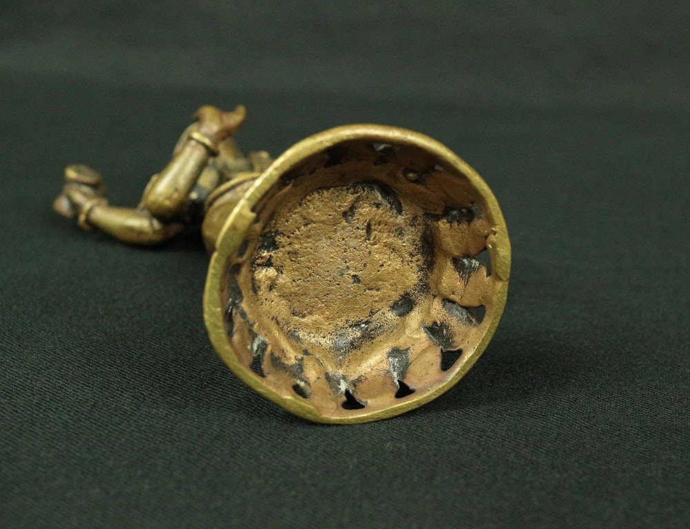 TIBETAN Buddhism Small Statue "Mahakala,Shiva" OLD COPPER Figurine Ornament / Hinduism God Brahman Creation Destruction Rebirth Meditation - Image 10