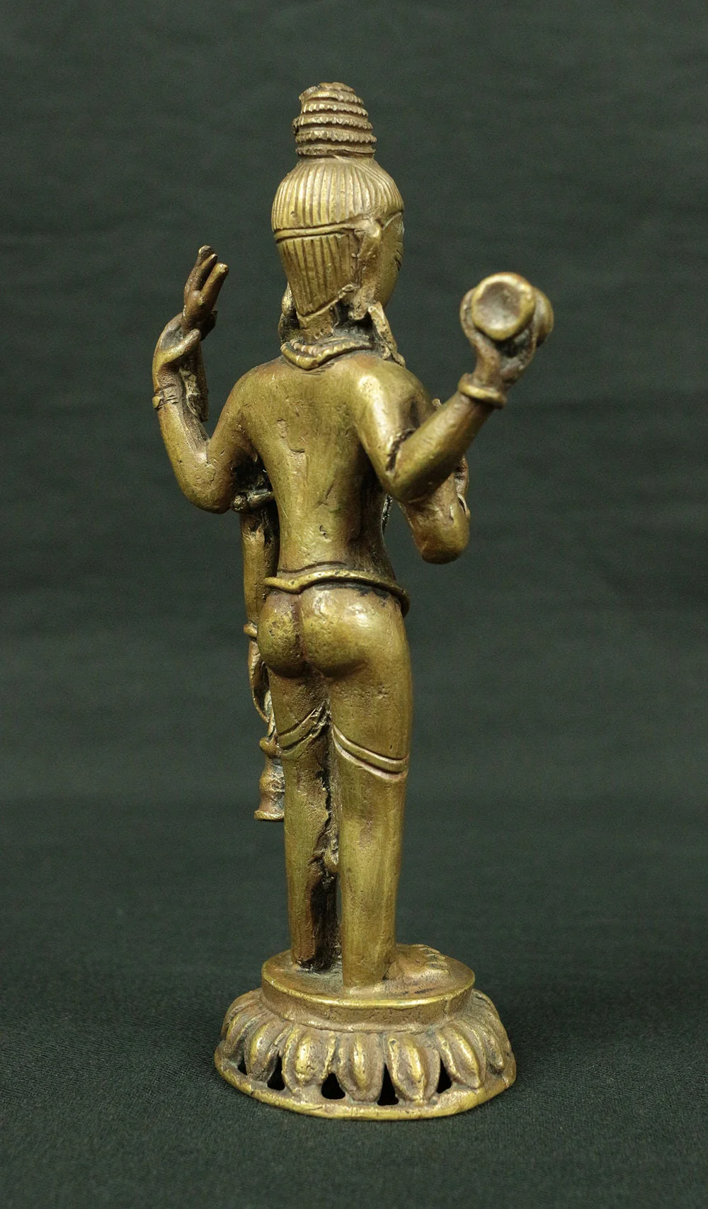 TIBETAN Buddhism Small Statue "Mahakala,Shiva" OLD COPPER Figurine Ornament / Hinduism God Brahman Creation Destruction Rebirth Meditation - Image 6