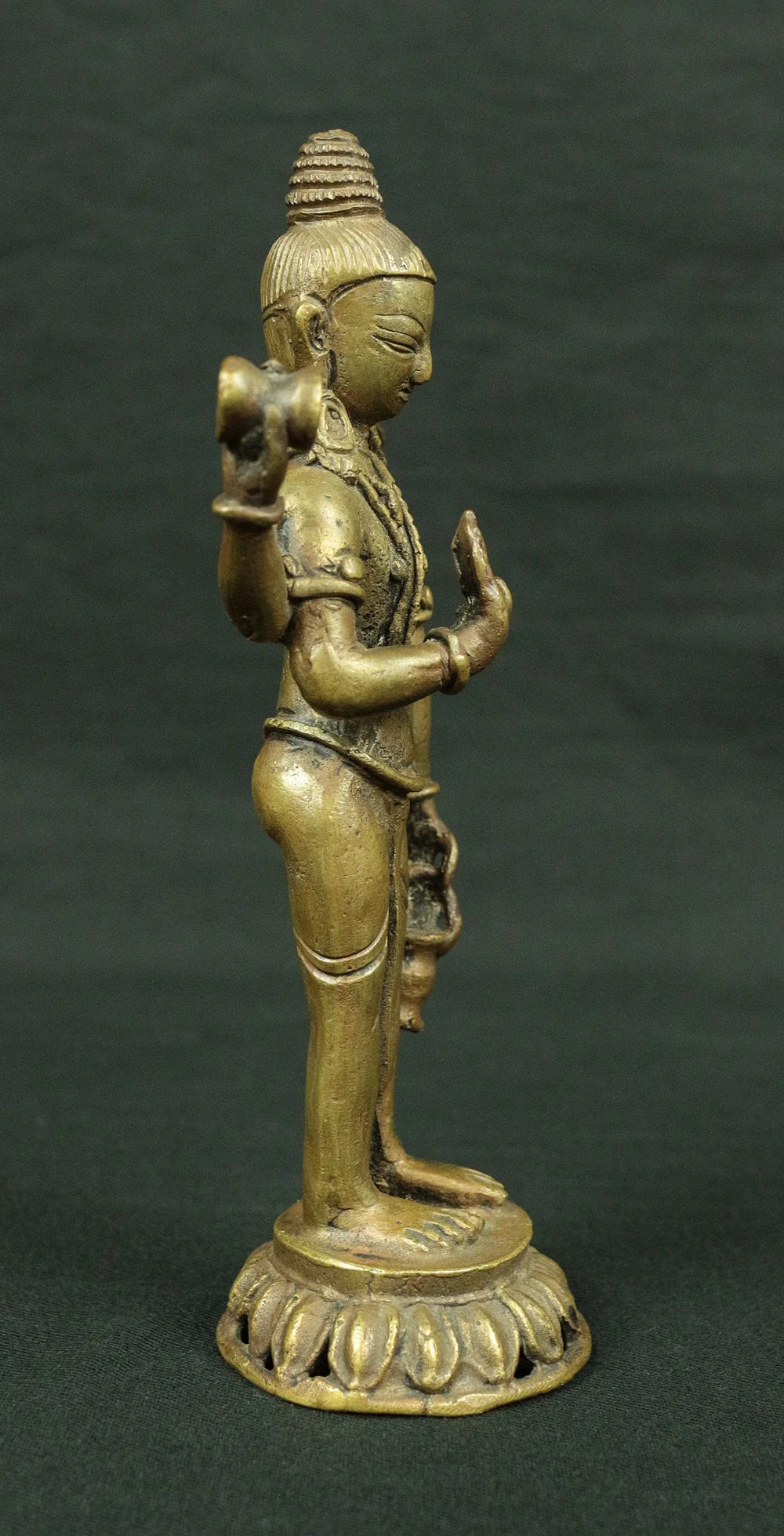 TIBETAN Buddhism Small Statue "Mahakala,Shiva" OLD COPPER Figurine Ornament / Hinduism God Brahman Creation Destruction Rebirth Meditation - Image 7